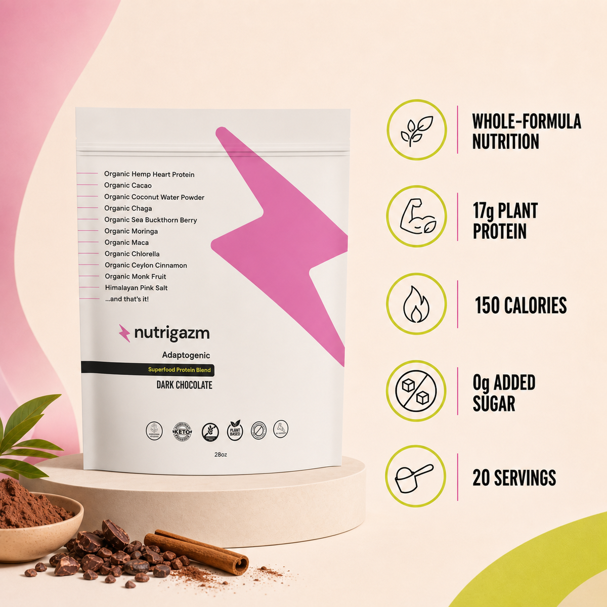 Dark Chocolate whole-formula nutrition overview