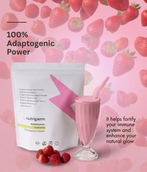 Adaptogenic Protein Blend
(Strawberry Cream)