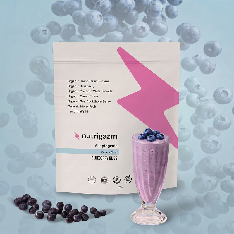 Adaptogenic Protein Blend 
(Blueberry Bliss)
