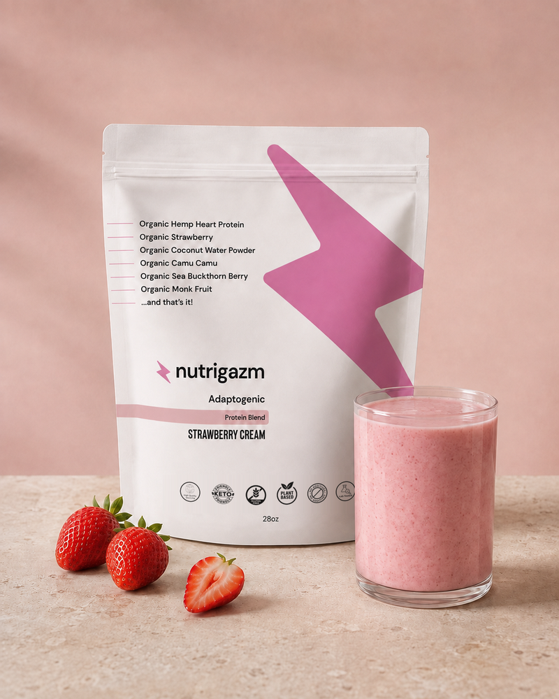 Adaptogenic Protein Blend
(Strawberry Cream)