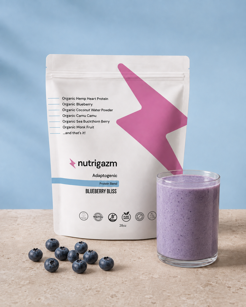 Adaptogenic Protein Blend 
(Blueberry Bliss)