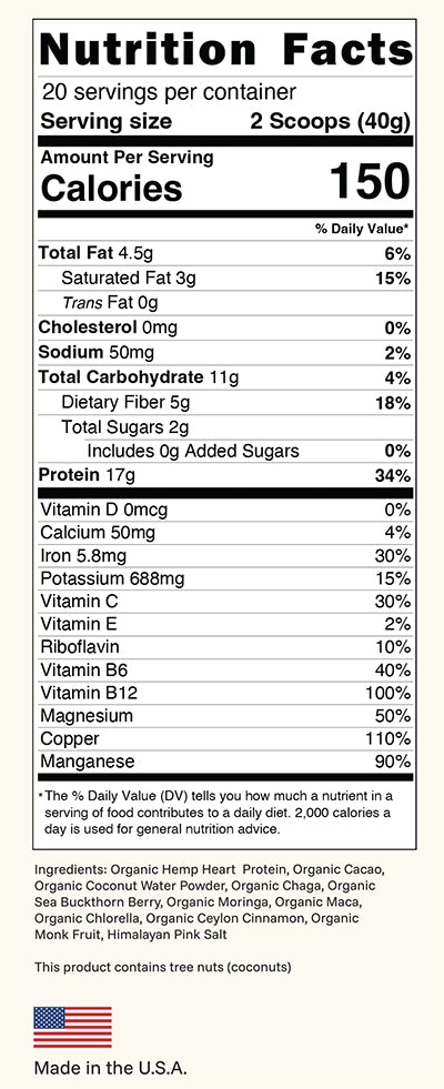 Adaptogenic Superfood Protein Blend (Dark Chocolate)