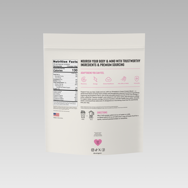 Adaptogenic Protein Blend (Strawberry Cream)