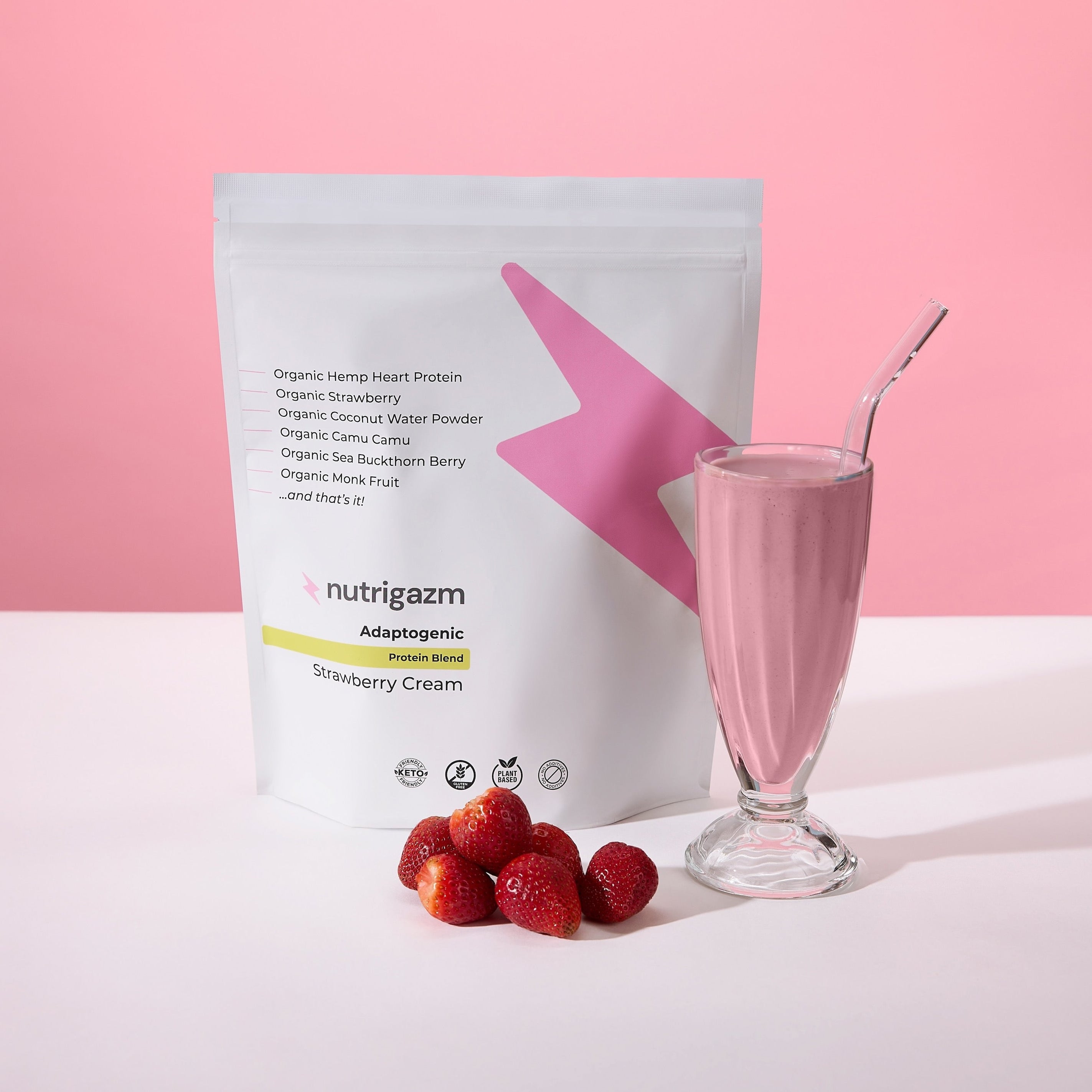 Adaptogenic Protein Blend (Strawberry Cream)