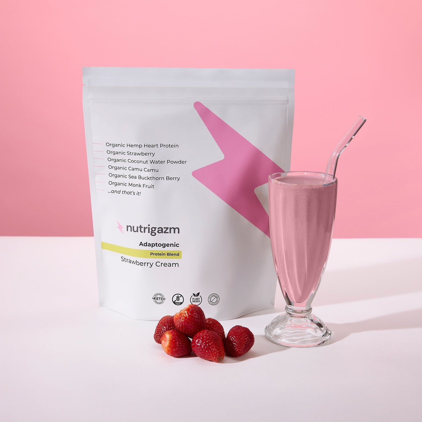 Adaptogenic Protein Blend (Strawberry Cream)