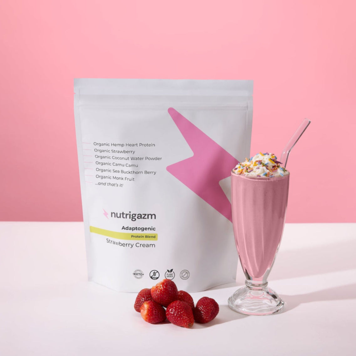Adaptogenic Protein Blend (Strawberry Cream)