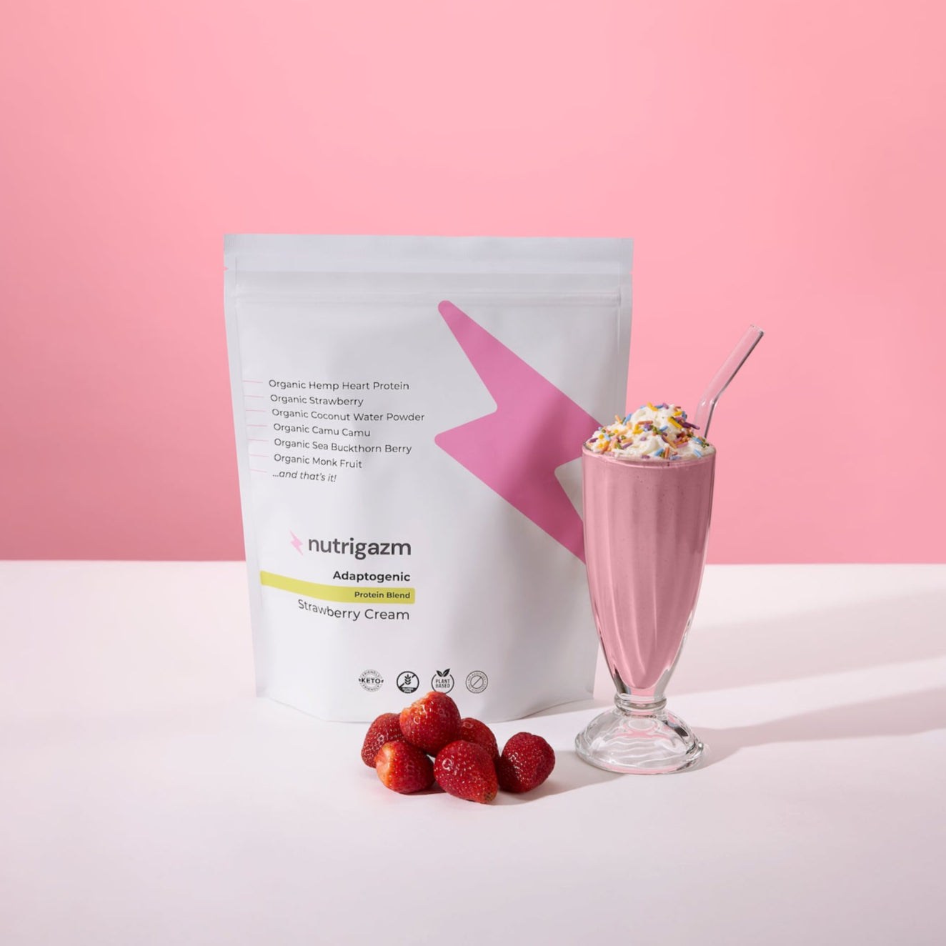 Adaptogenic Protein Blend (Strawberry Cream)