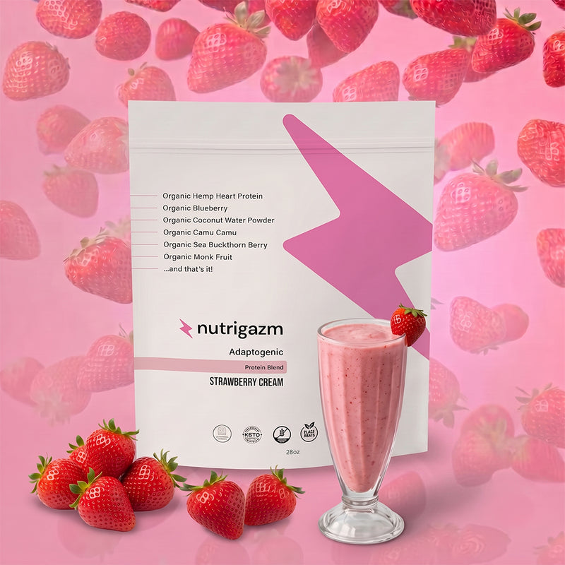 Adaptogenic Protein Blend
(Strawberry Cream)
