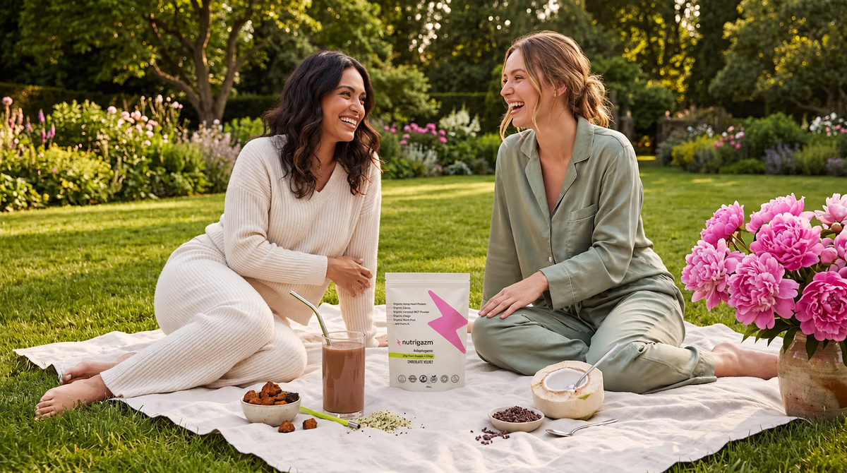 Chocolate Velvet pouch at an outdoor picnic